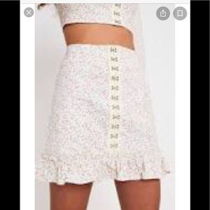 NWT UO Love Struck floral miniskirt